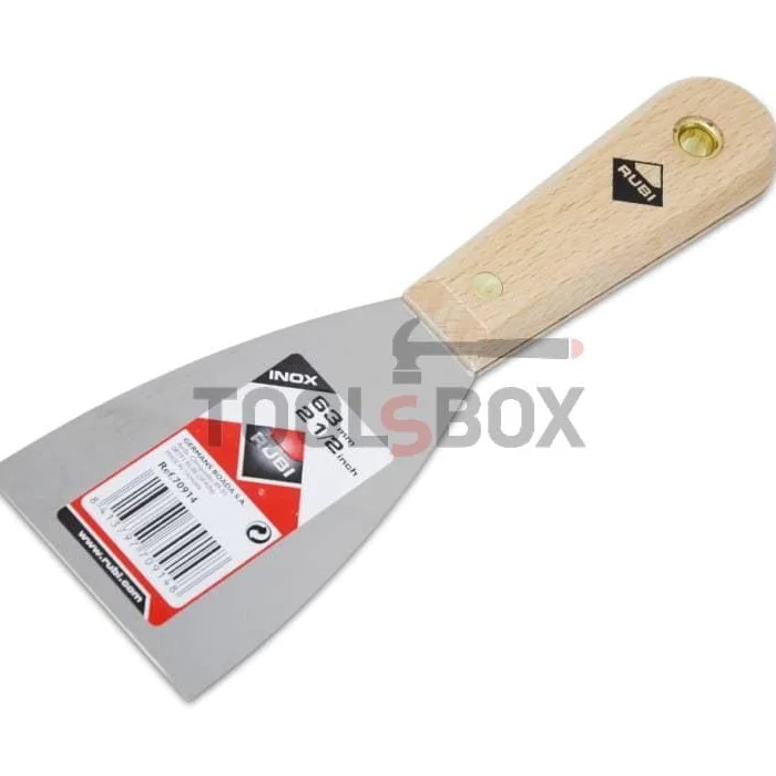 Universal spatula INOX with wooden handle 63 mm, Rubi 70914