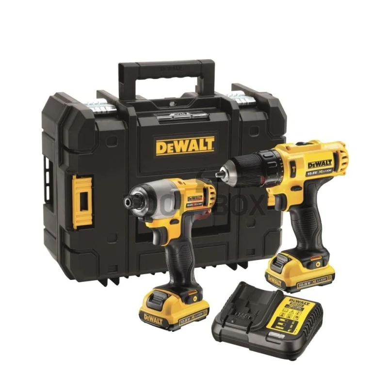 Dewalt DCK218D2T Screwdriver and Impact Driver XR 10.8V DCD716 / DCF815 Kit
