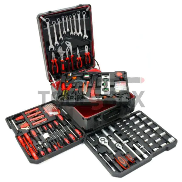 Gedore set with 399 parts in aluminium wheeled case