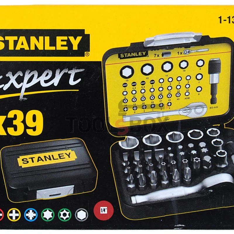 Stanley bit set 1-13-906 with ratchet 39 pieces