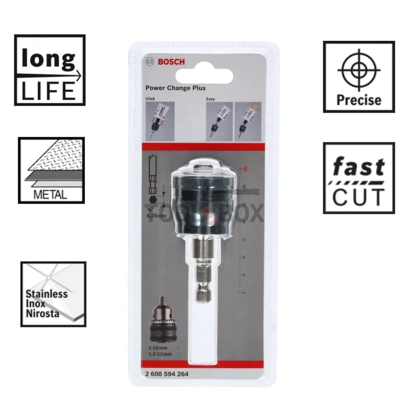 Adapter for drill bits BOSCH Power Change Plus,3/8,16-210mm