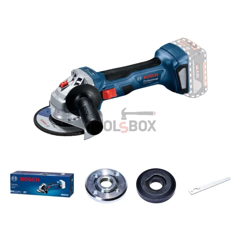 Professional set: cordless punch GBH 180-LI + cordless screwdriver GSR 18V-50 + cordless angle grinder GWS 180-LI + 2 x rechargeable batteries GBA 18V 5.0Ah + tool bag
