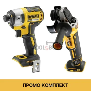Комплект акумулаторен ъглошлайф DeWALT DCG405N и акумулаторен винтоверт DeWALT DCF887N, Безчеткови, 18V