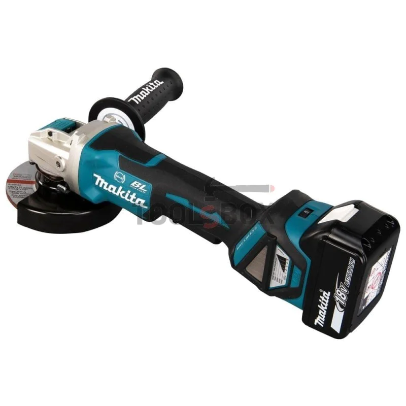 Cordless angle grinder Makita DGA519RTJ 18V, F125mm, 8500 rpm.