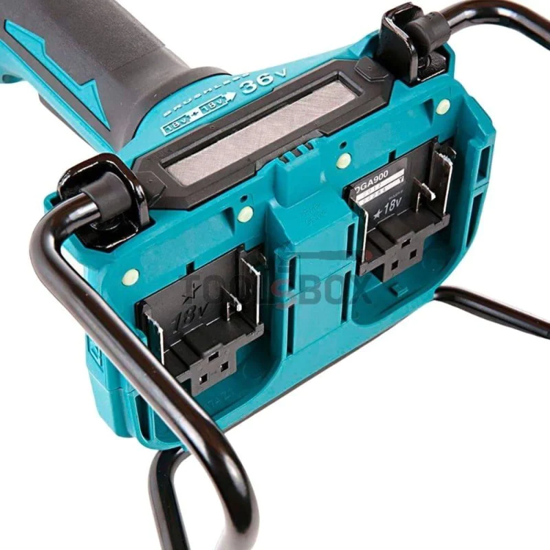 Cordless angle grinder Makita DGA900PT2 18V+18V, 230mm, 6000 rpm.