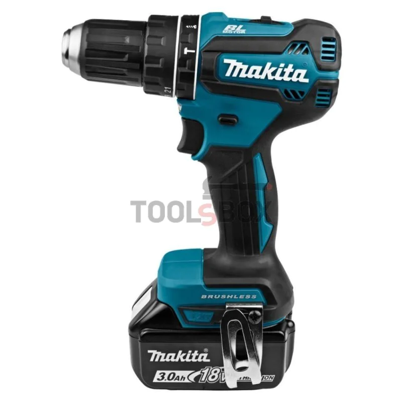 Cordless Makita DHP485RFJ Brushless Screwdriver, 18V, 50 Nm