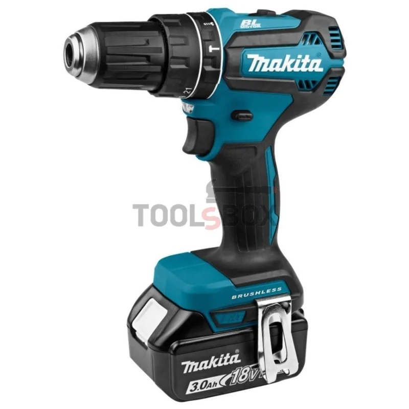 Cordless Makita DHP485RFJ Brushless Screwdriver, 18V, 50 Nm
