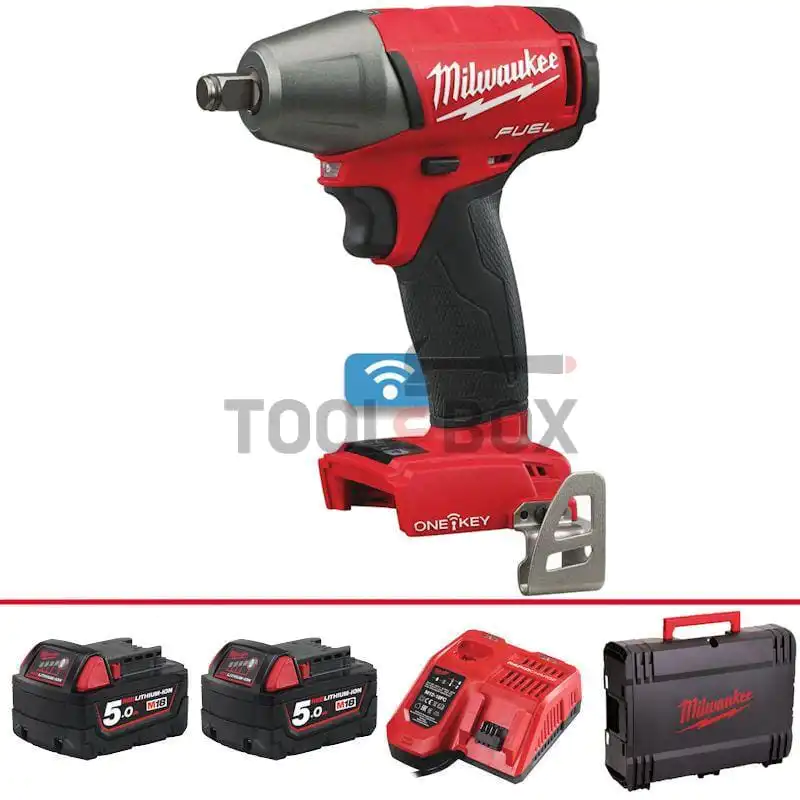 Cordless Wrench Milwaukee M18 ONEIWF12-502X, ONE-KEY, 300Nm