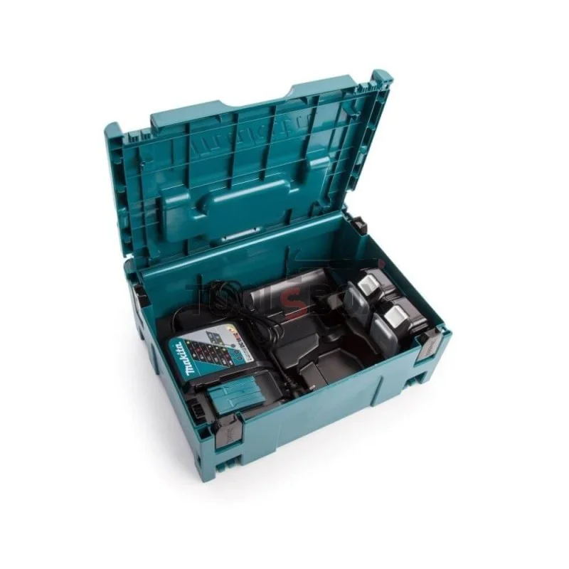 Makita Li-Ion LTX cordless kit with 2 BL1860B batteries, DC18RC charger and MAKPAC 1 case