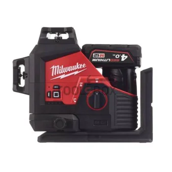 Акумулаторен лазерен нивелир Milwaukee M123PL-401C, 4Ah