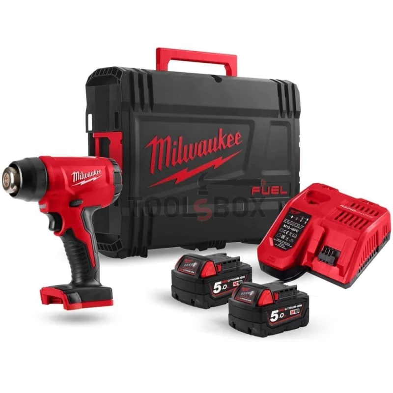 Milwaukee Cordless Hot Air Gun M18BHG-502C, 18V, 470°C