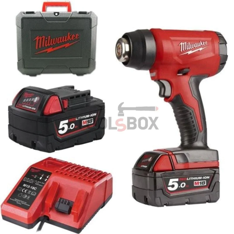 Milwaukee Cordless Hot Air Gun M18BHG-502C, 18V, 470°C