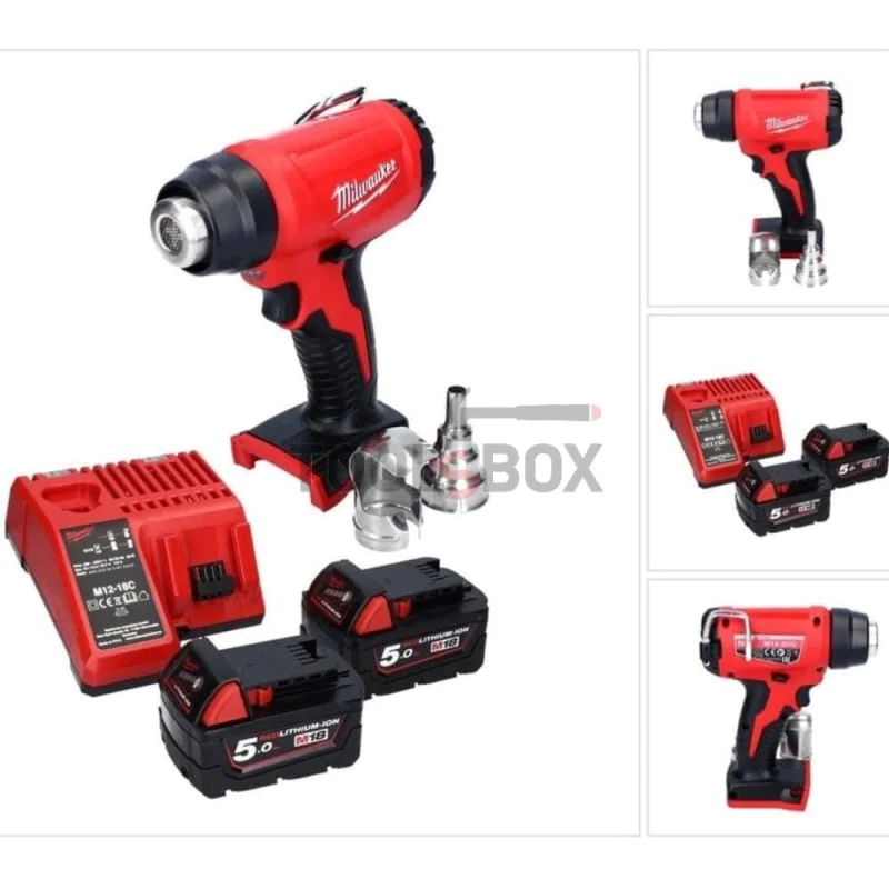 Milwaukee Cordless Hot Air Gun M18BHG-502C, 18V, 470°C