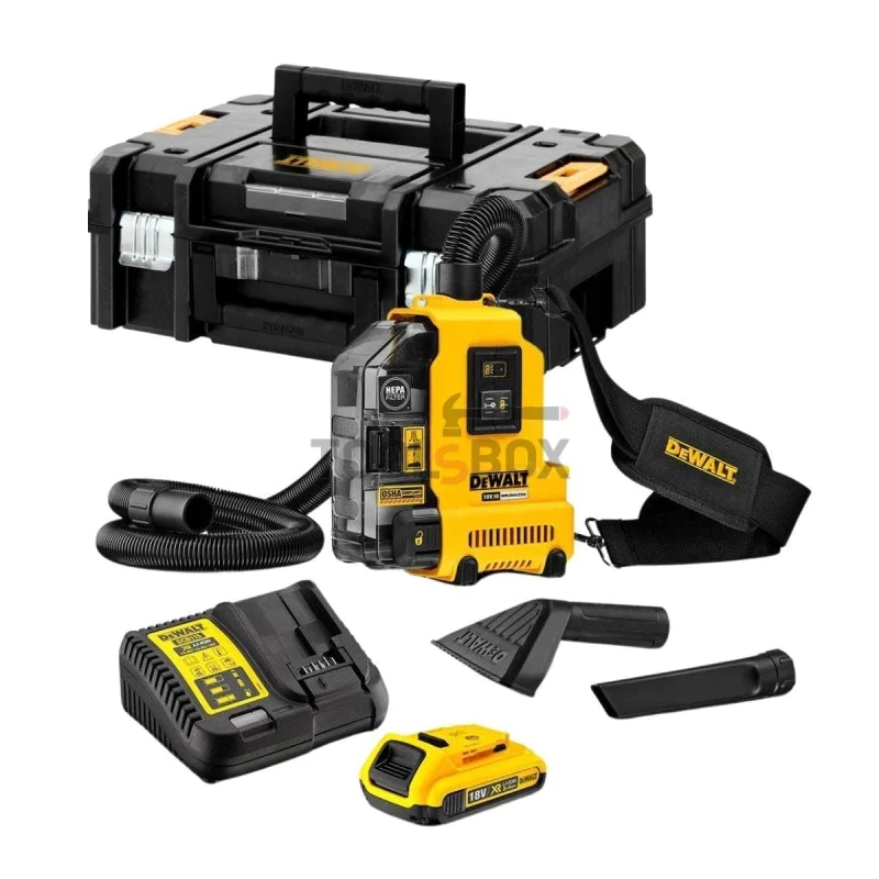 Cordless dust collector Dewalt DWH161D1-QW, 18V SDS-Plus