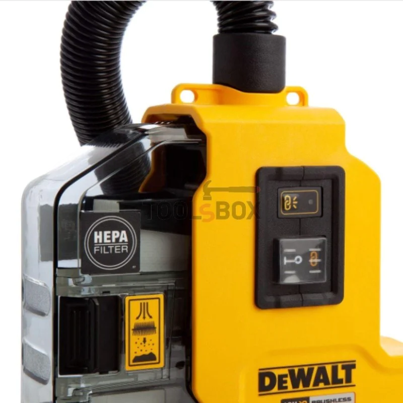 Cordless dust collector Dewalt DWH161N, 18V SDS-Plus