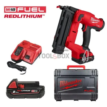 Акумулаторен такер за дърво Milwaukee M18FN18GS-202X, 16/54mm, безчетков