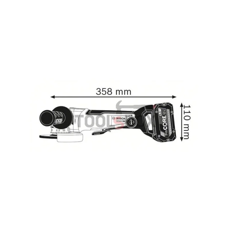 Cordless angle grinder BOSCH GWX 18V-10 SC SOLO 125mm