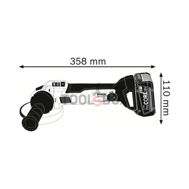 Cordless angle grinder BOSCH GWX 18V-10 C SOLO 125mm