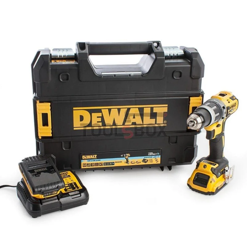 Cordless drill - drill DeWalt DCD790D2 / 2 batteries 18V / 2.0Ah / charger and case