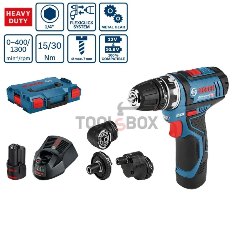 Cordless screwdriver Bosch GSR 12V-15 FC Professional, 12V, 30Nm