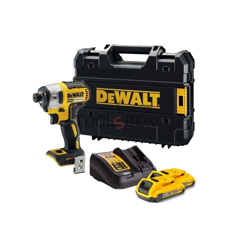 DeWalt DCF887D2 Cordless Brushless Screwdriver 18V, XR Li-Ion, 205 Nm