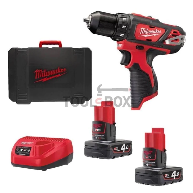Cordless screwdriver Milwaukee M12 BDD-402C 12 V, 38 Nm