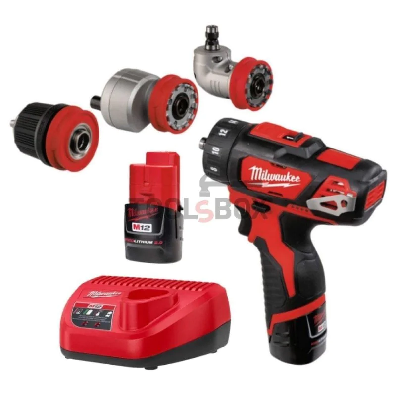 Cordless screwdriver Milwaukee M12 BDDXKIT-202C 12 V, 32 Nm