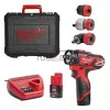 Cordless screwdriver Milwaukee M12 BDDXKIT-202C 12 V, 32 Nm