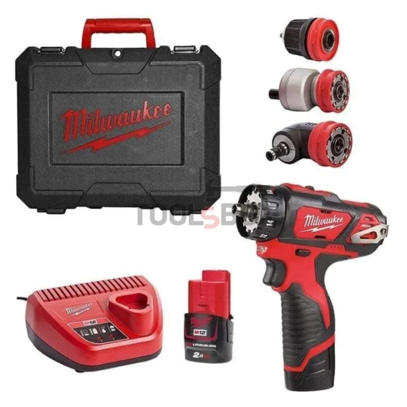 Cordless screwdriver Milwaukee M12 BDDXKIT-202C 12 V, 32 Nm