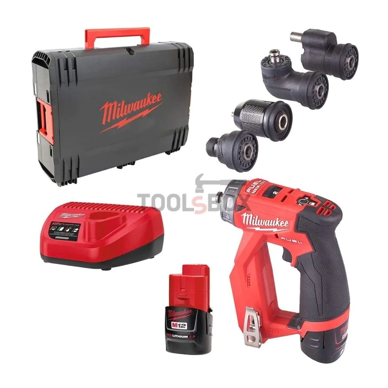 Cordless screwdriver Milwaukee M12FDDXKIT-202X, 12V, 34Nm