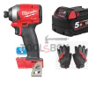 MILWAUKEE M18ONEID2-0 Impact Driver Kit + 5.0Ah Battery + Gloves