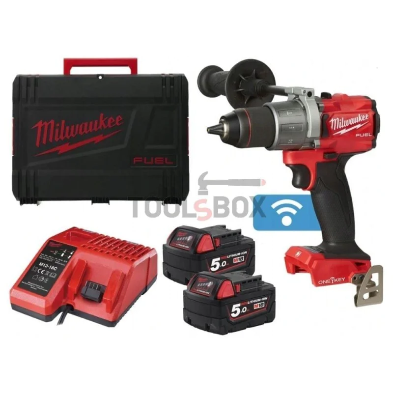 Cordless screwdriver Milwaukee M18 ONEPD2-502X 18 V, 135 Nm