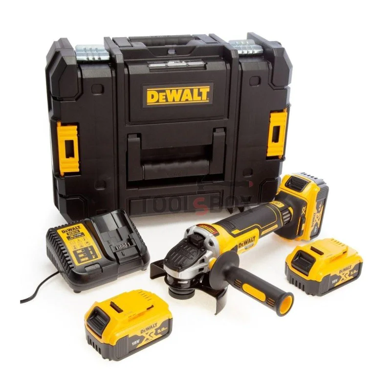 Cordless Angle Grinder DeWALT DCG405P3, Brushless, Li-Ion 18V, 5Ah, 9000 RPM, 125mm f