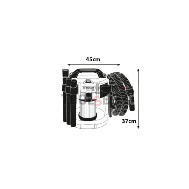Cordless vacuum cleaner BOSCH GAS 18V-10 L SOLO