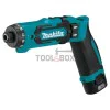 Cordless screwdriver Makita DF012DSE, 7,2V, 8Nm
