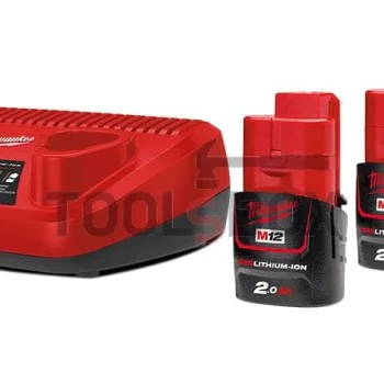 Комплект зарядно устройство и 2 батерии Milwaukee M12 NRG-202