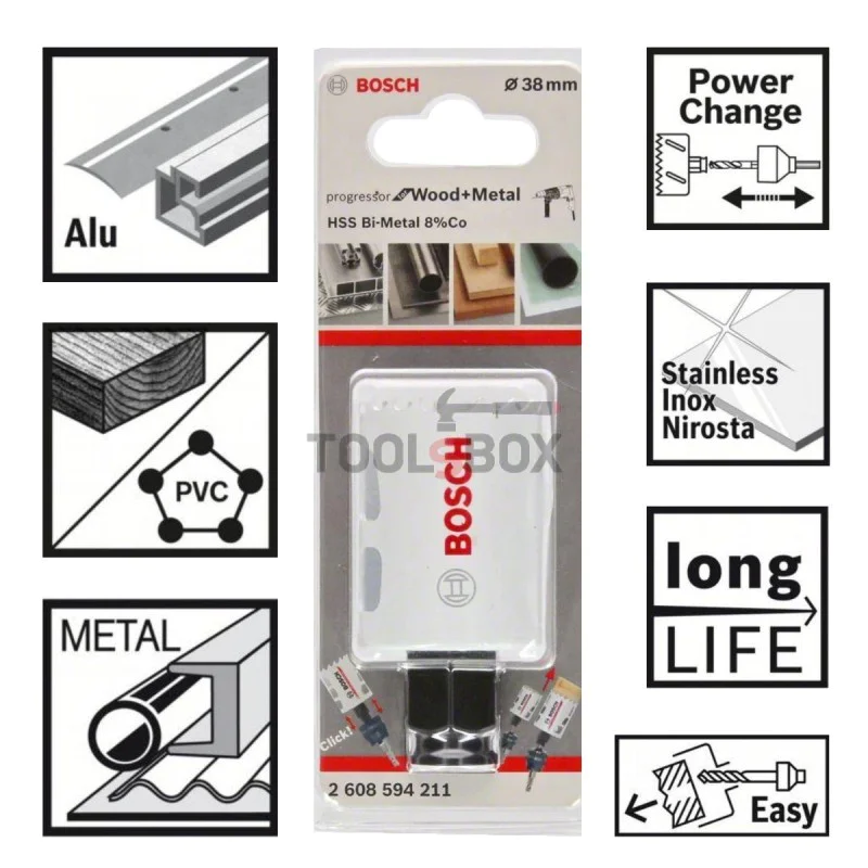 BIMETAL BOSCH Progressor NEW, 38x44mm