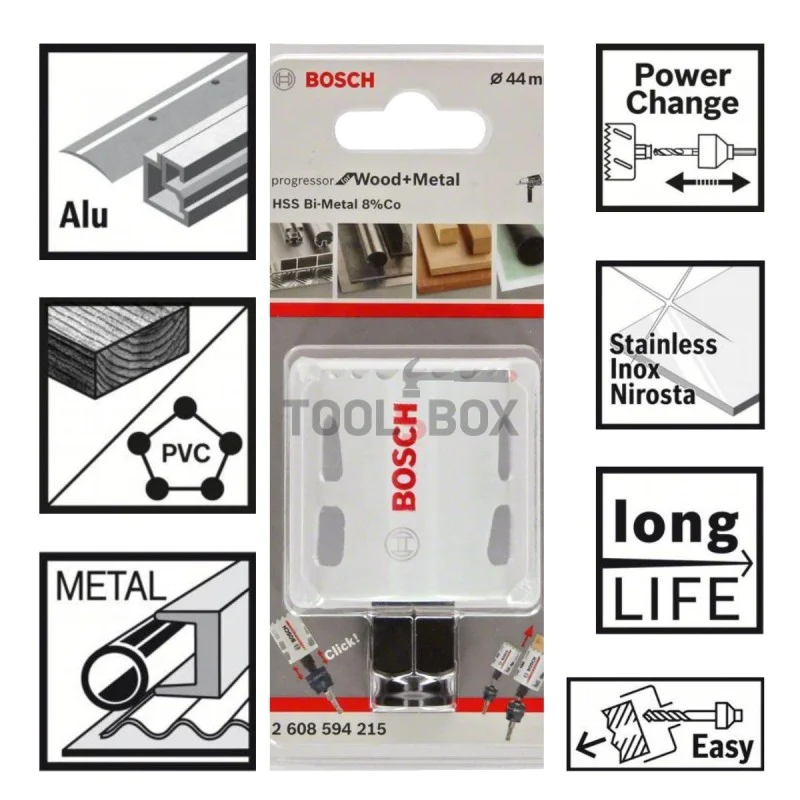 BIMETAL BOSCH Progressor NEW, 44x44mm