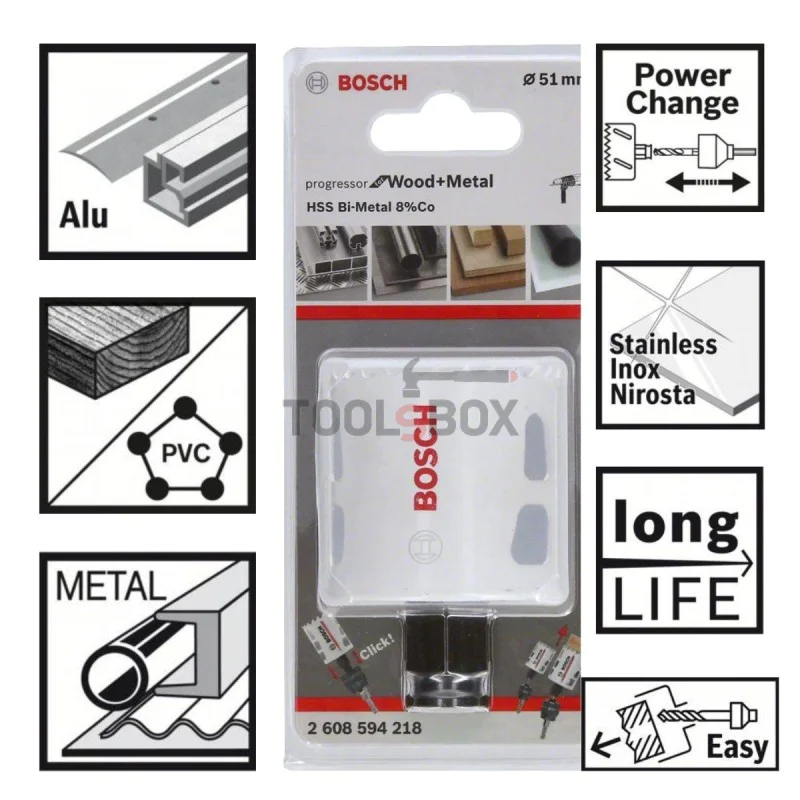 BIMETAL BOSCH PROGRESSOR NEW, 51x44mm CUT FROM PRODUCTION