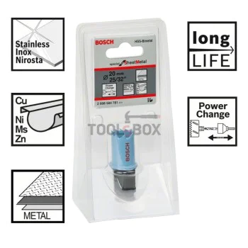 Биметална боркорона BOSCH Special for Sheet Metal, 20x20мм