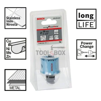 Биметална боркорона BOSCH Special for Sheet Metal, 38x20мм