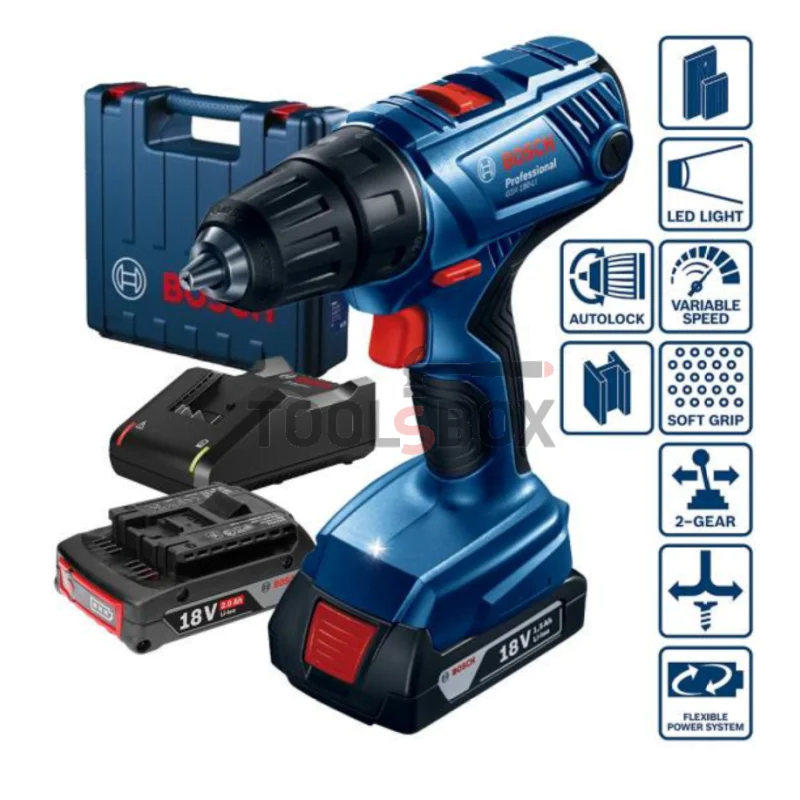 Cordless screwdriver BOSCH GSR 180-Li, 18 V, 54 Nm, 06019F8109