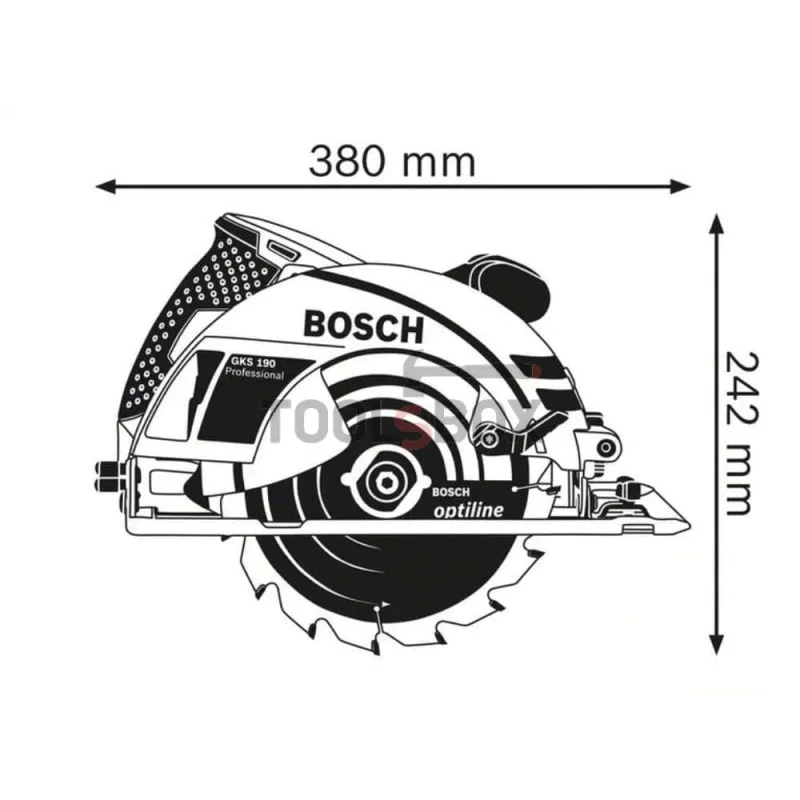 Bosch circular saw GKS 190, 1400 W, Ø 190 mm