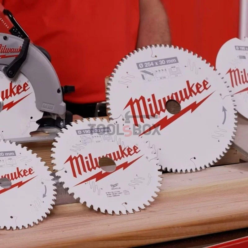 Milwaukee wood circular saw blade 4932479575, 216x30mm x 48/60 teeth, 2 pieces