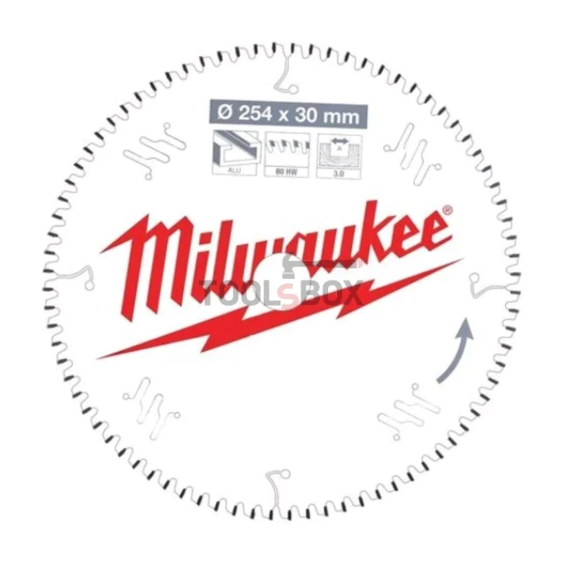 Milwaukee wood saw blade 4932479576, 254x30mm x 60/80 teeth, 2 pieces
