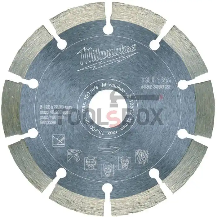 Milwaukee DU 125 x 22.23 mm Universal Diamond Cutting Wheel