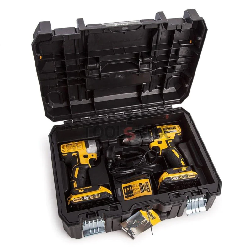 Dewalt DCK2059D2T Screwdriver and Impact Driver XR Brushless 18V DCD777 / DCF787 Kit