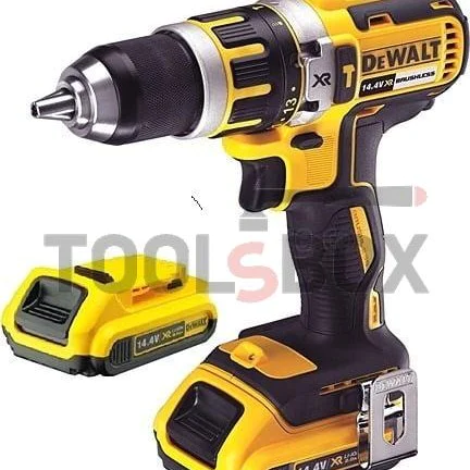 Cordless screwdriver drill DeWALT DCD737D2 , 14.4V 2 batteries , charger and case