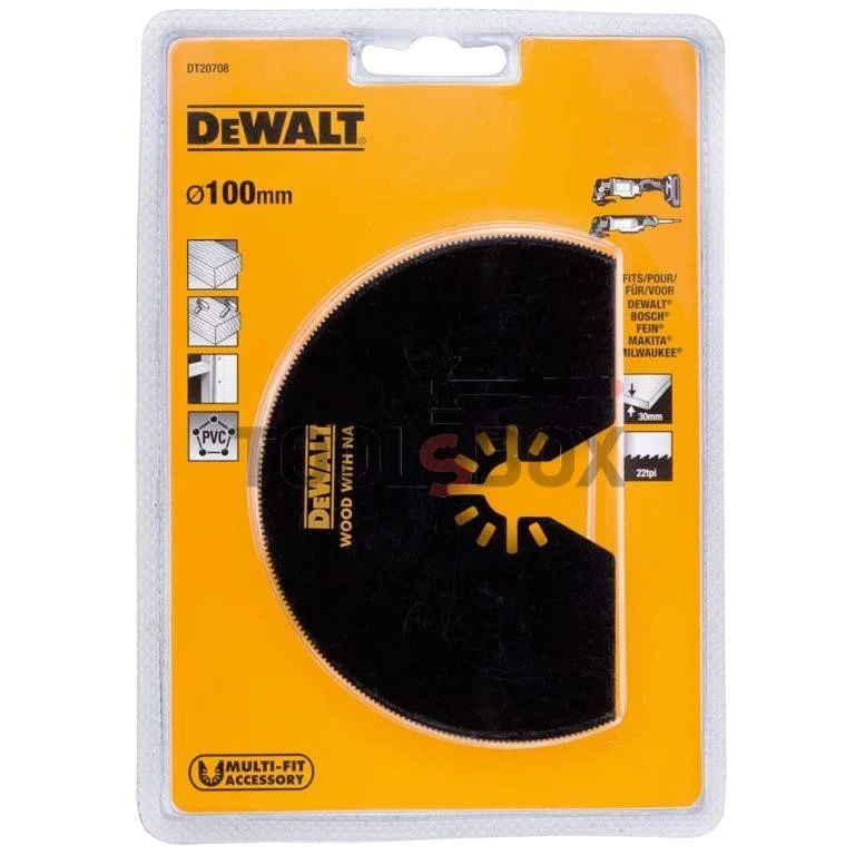 BiM multifunction oscillator blade 100 mm, DeWALT DT20708-QZ