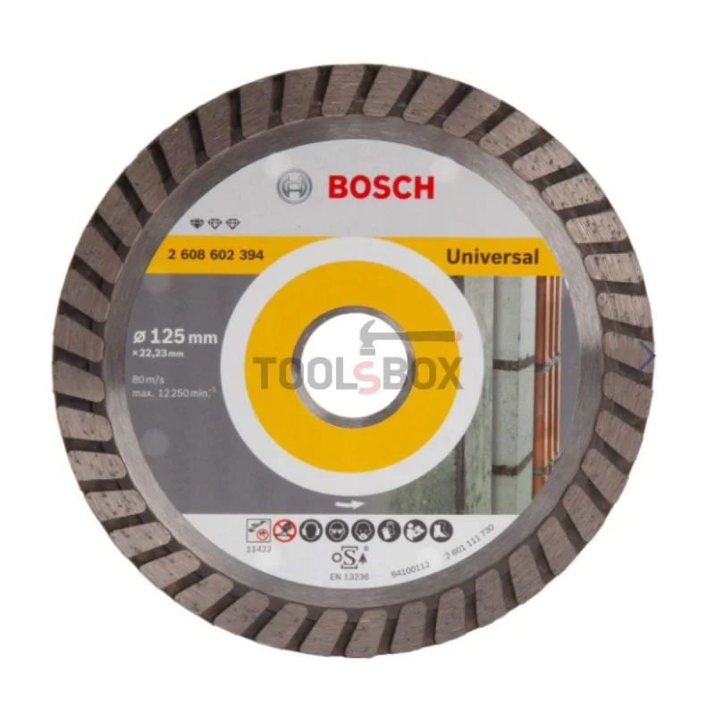 Bosch Diamond Disc 2608602394 Standard for Universal TURBO 125x2.0x22.23mm